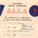 Commando Service Certificate