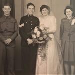 Sgt. John Willis-Jones & Barbara Rees on their wedding day in 1944
