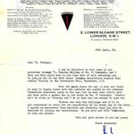 Commando Association letter to Peter Foulger No.11 Commando