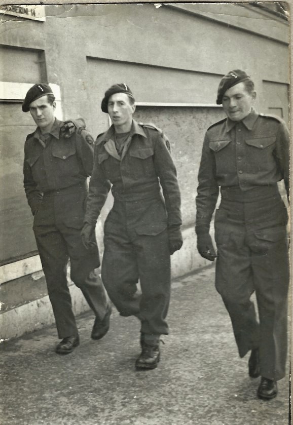 Nk, Bryan Woolnough (centre), John Morgan (right), 2 Special Service Brigade Signals.