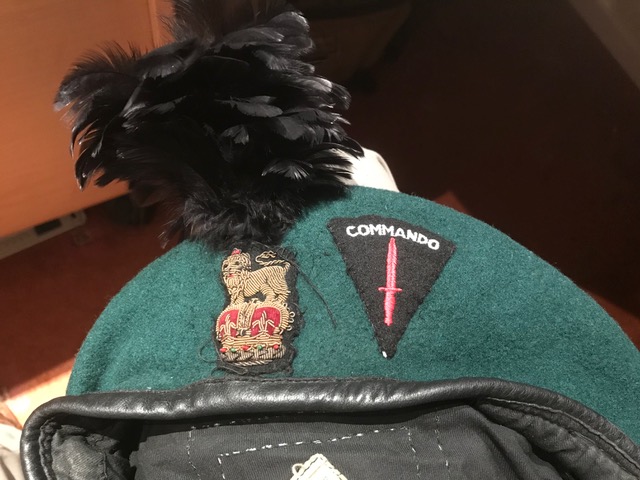 Green beret of Lt. Donald Bayley Long MC, No.9 Commando