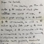 Letter from the Padre to the mother of LCpl Alan Carlisle No.3 Commando