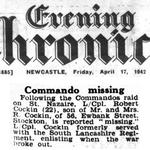 Newspaper report about LCpl Robert Cockin No.2 Commando