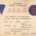 Commando Service Certificate for Bdr. Henry Frederick Larment