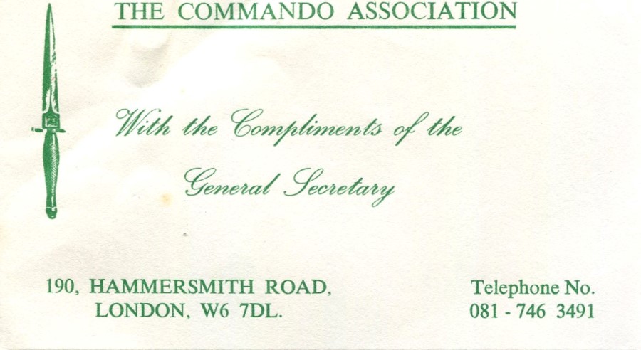 Commando Association early card