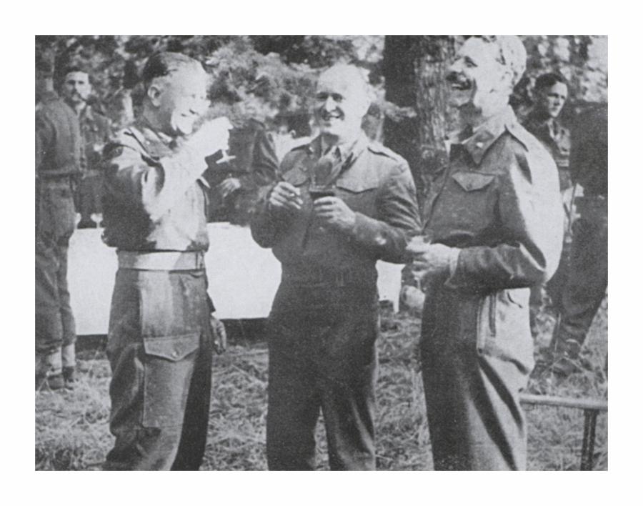 Brigadiers Derek Mills-Roberts , John Durnford-Slater, and Bernard Leicester
