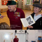 Michael Wenner, aged 90, talking to schoolchildren