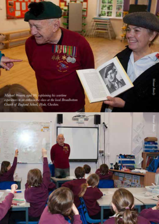 Michael Wenner, aged 90, talking to schoolchildren