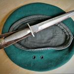 Green Beret and Fighting Knife of Lieut. Robert Ernest Edgley No.2 Commando