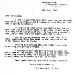 Letter to his father from Brigadier R. Todd, OC 2 Commando Brigade