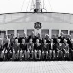 St Nazaire Raid Royal Navy Veterans on HM Yacht Britannia April 1982