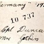 Rear of the image 'Germany 1945 Cpl. Duncan and Mne Gethin'