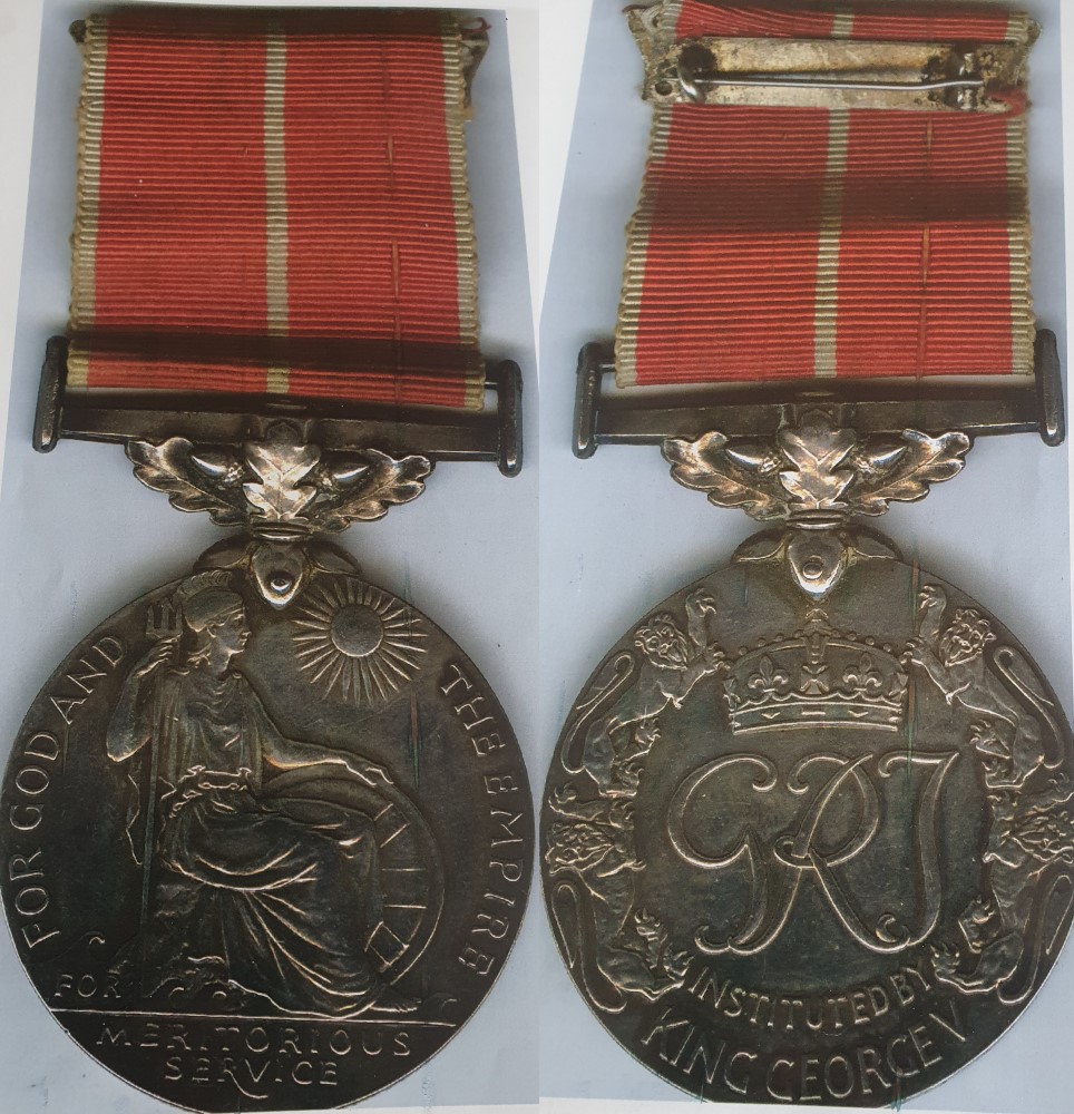 British Empire Medal of Lance Sergeant Arnold Howarth