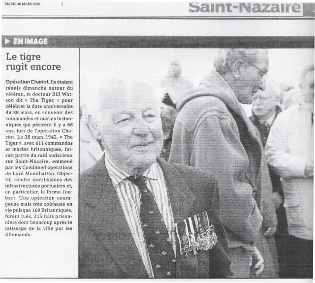 No.2 Commando veteran Bill 'Tiger' Watson MC - St Nazaire 2010