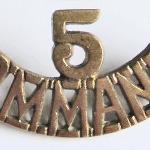 No5 Cdo brass shoulder title