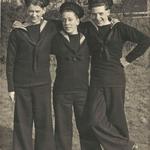Albert Polwin (centre) aged 17, later served RNBC 'V3'