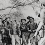 No.2 Cdos. Stanley Buckmaster, Jock Cree, and others with prisoners