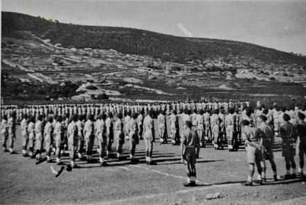 No.2 Commando on parade with 2 Bde... Vis 1944