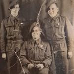 Pte Robert Moran on the right and 2 others - No.6 Commando