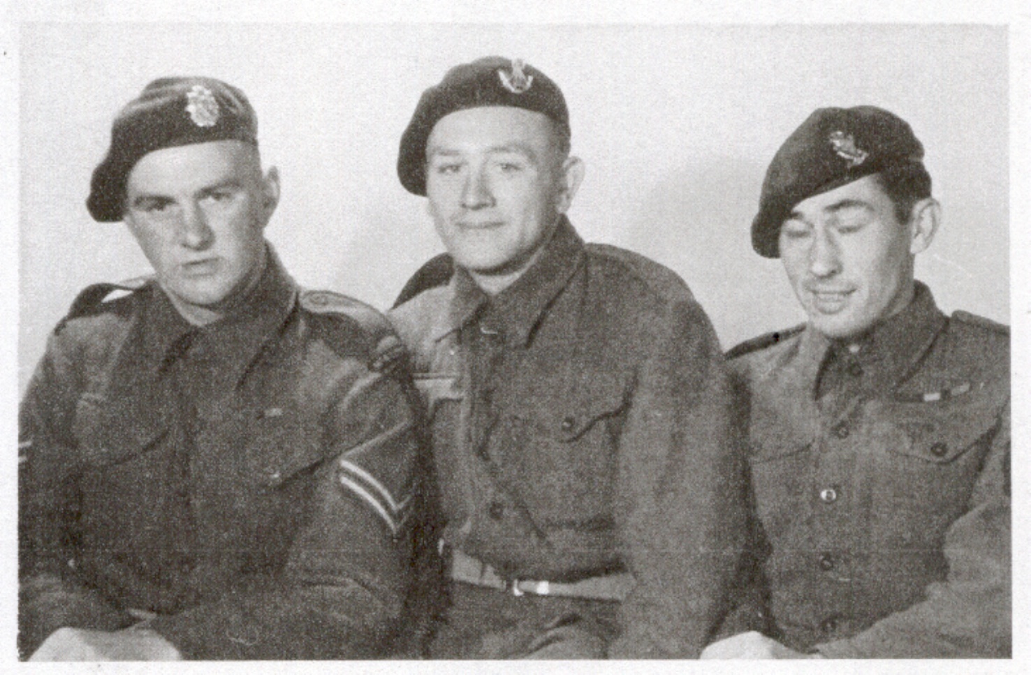 Cpl. Cecil William 'Tanky' Bryne (left) and others, No.4 Commando D troop.