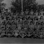 Capt. John Bowyer, 'Ginger' Hedges, and others, India, 1945
