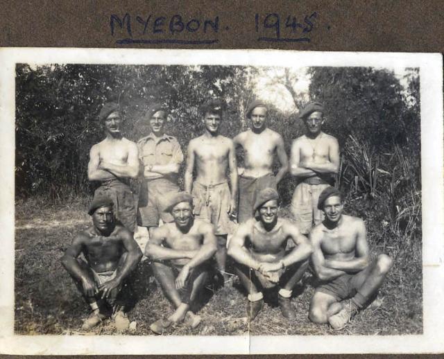 Capt. John Bowyer and others, Myebon India early 1945