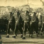 40RM Commando victory parade with General Zervas in Corfu