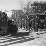 40RM Commando victory parade with General Zervas in Corfu (2)