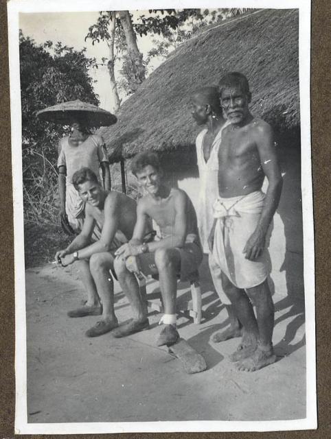 Capt. John Bowyer, No.5 Cdo., and others, Silchar, Assam, India 1944.