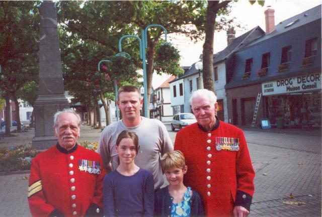 Veterans Taylor and Jimmy Dix BEM (on the right) at Gamaches