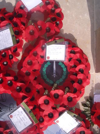Poppy wreath  7 June 2010.