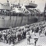 No 3 Cdo arriving home at Tilbury on LST 430