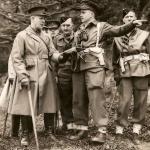 Lord Gort with Lt. Col. Newman, Capt. Blissett, Maj. Copland prior to St Nazaire, No.2 Commando