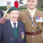 Frank Johnson No.3 Cdo. and Capt Geoff.Murray, CVA Nat. Sec.