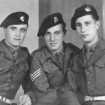 Reg Palmer (left) and others, No.4 Commando