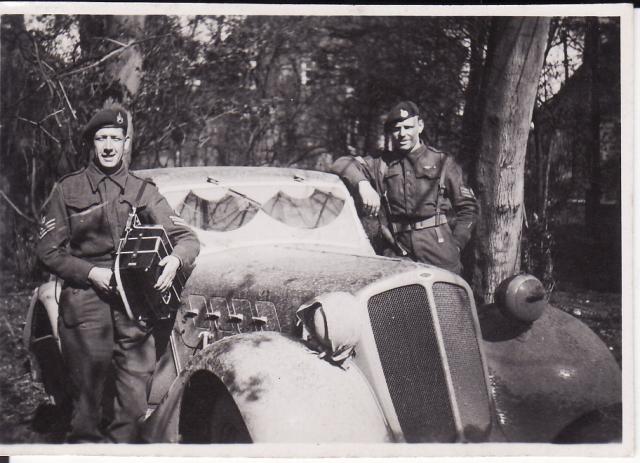 C/Sgt Jimmy Atkin and Bill with the RSM's car