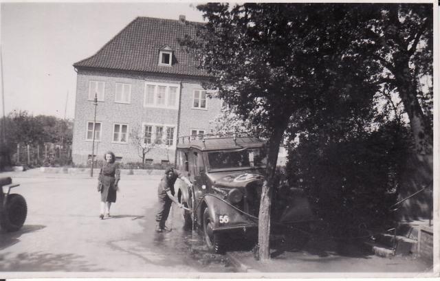Captured German wireless car and Jack Merton