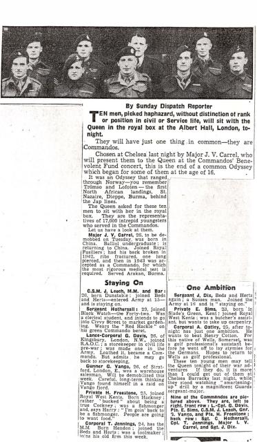 Albert Hall concert in aid of the Commando Benevolent Fund June 1946 (1)