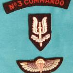 Badges and insignia of 'Tucker' Jennings MM, No.3 Commando