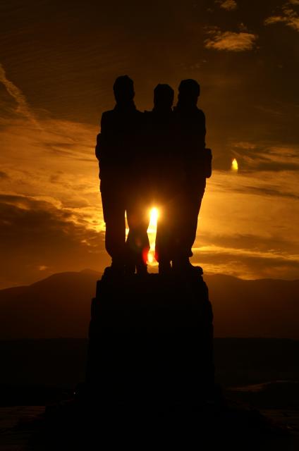 Sunrise at the Commando Memorial