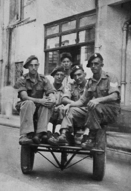 Sgt Ted Tharme, No.5 Cdo., 6 troop (on the right) & pals