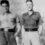 John Richard Coghlan, No.5 Cdo., on the right and a comrade