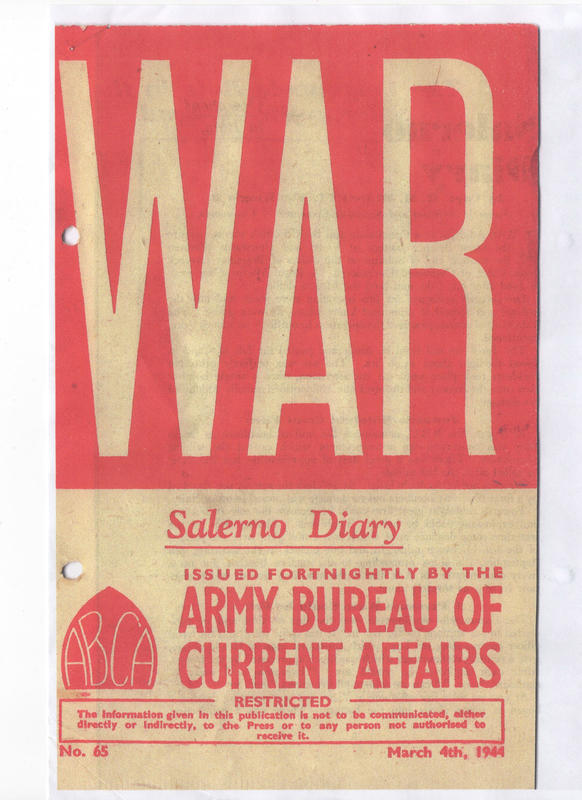 Salerno Diary - front cover