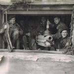 Flushing, November 1, 1944. No.4 Commandos with captured German gun
