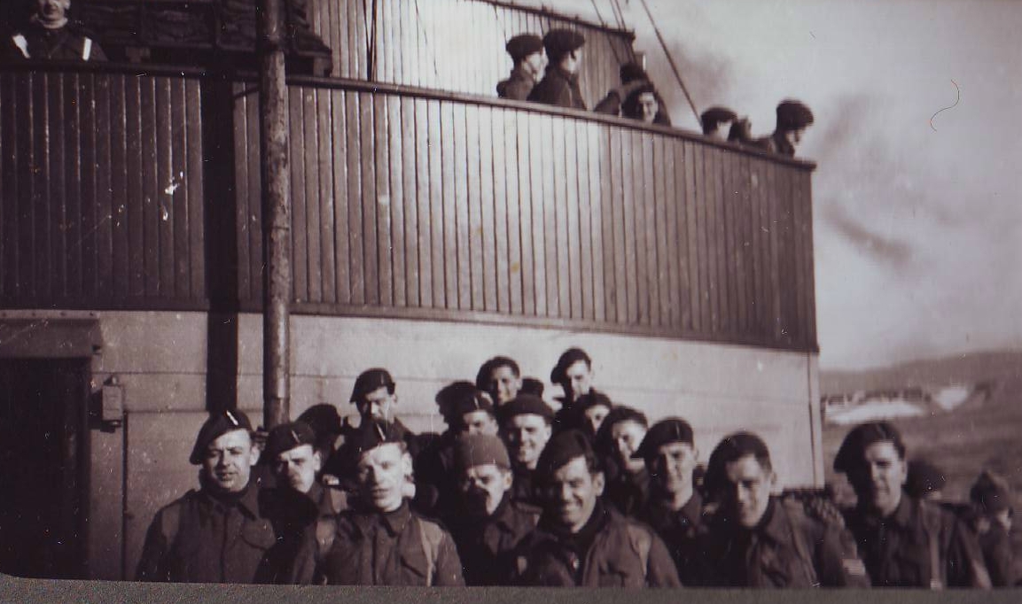 Group of No. 2 Cdo aboard HMS Keren Nov. 1942 Firth of Clyde