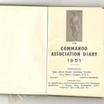 Inside cover of the 1951 Commando Association Diary.