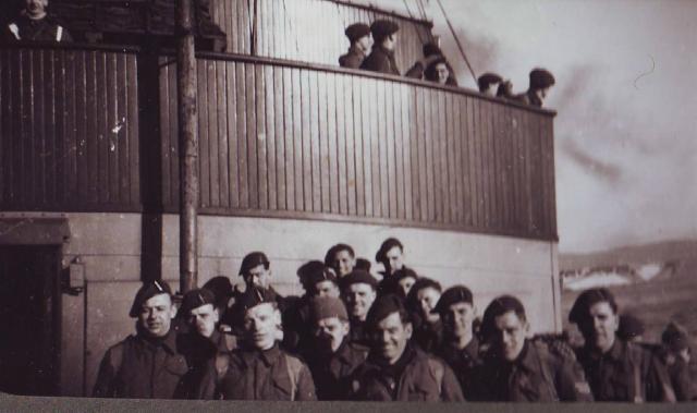 Group of No. 2 Cdo aboard HMS Keren Nov. 1942 Firth of Clyde