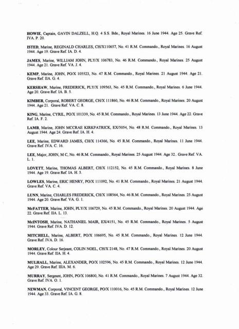 RM Commandos who are buried at Ranville Cemetery - 3.