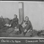 Lieutenant Colonel Charles Newman  OC No.2 Cdo., with the No.2 Cdo., Padre.