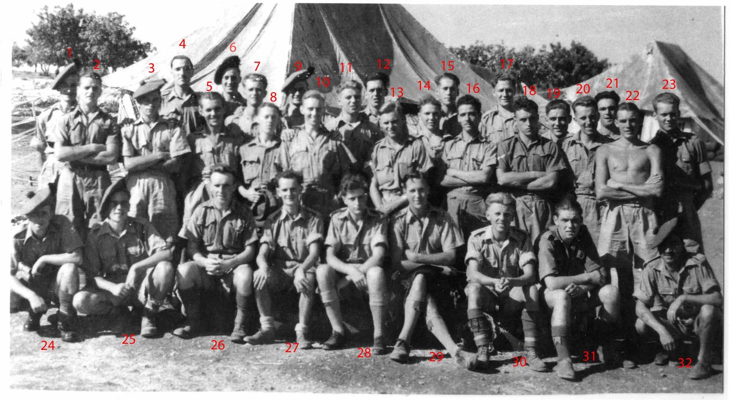 Numbered copy of the No.11 Commando 10 troop photo